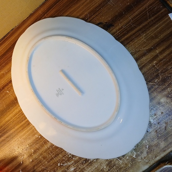 Tk Thun Czec Porcelain Basket Weave Blue Oval Platter - Picture 4 of 5